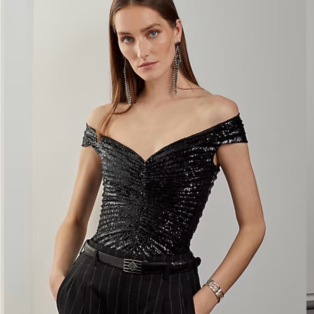 Ralph Lauren Collection Purple Label NWT Camari Embellished Blouse $2990 Corset - Picture 3 of 12